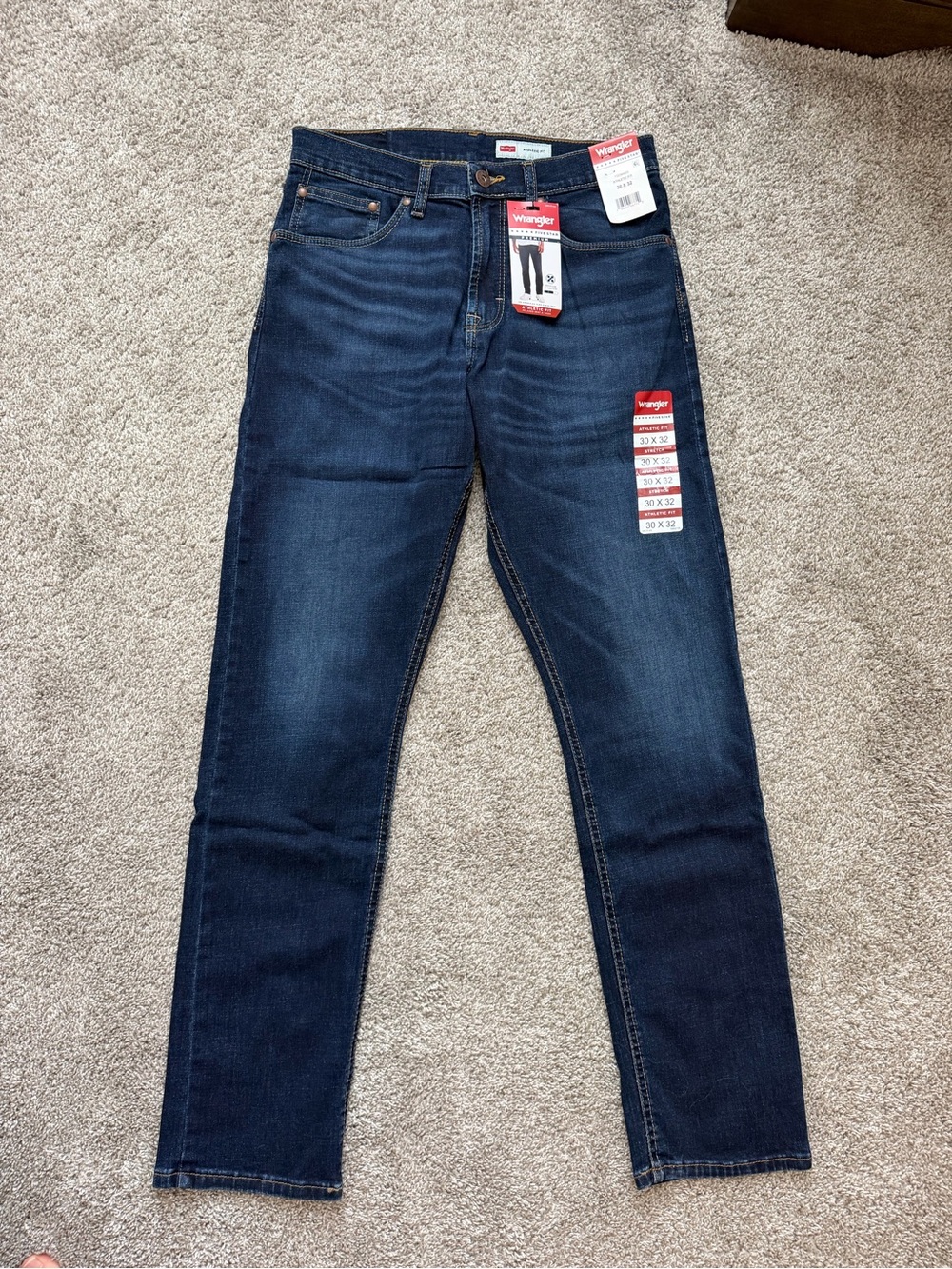 Wrangler Men's Indigo Slim Straight Jeans